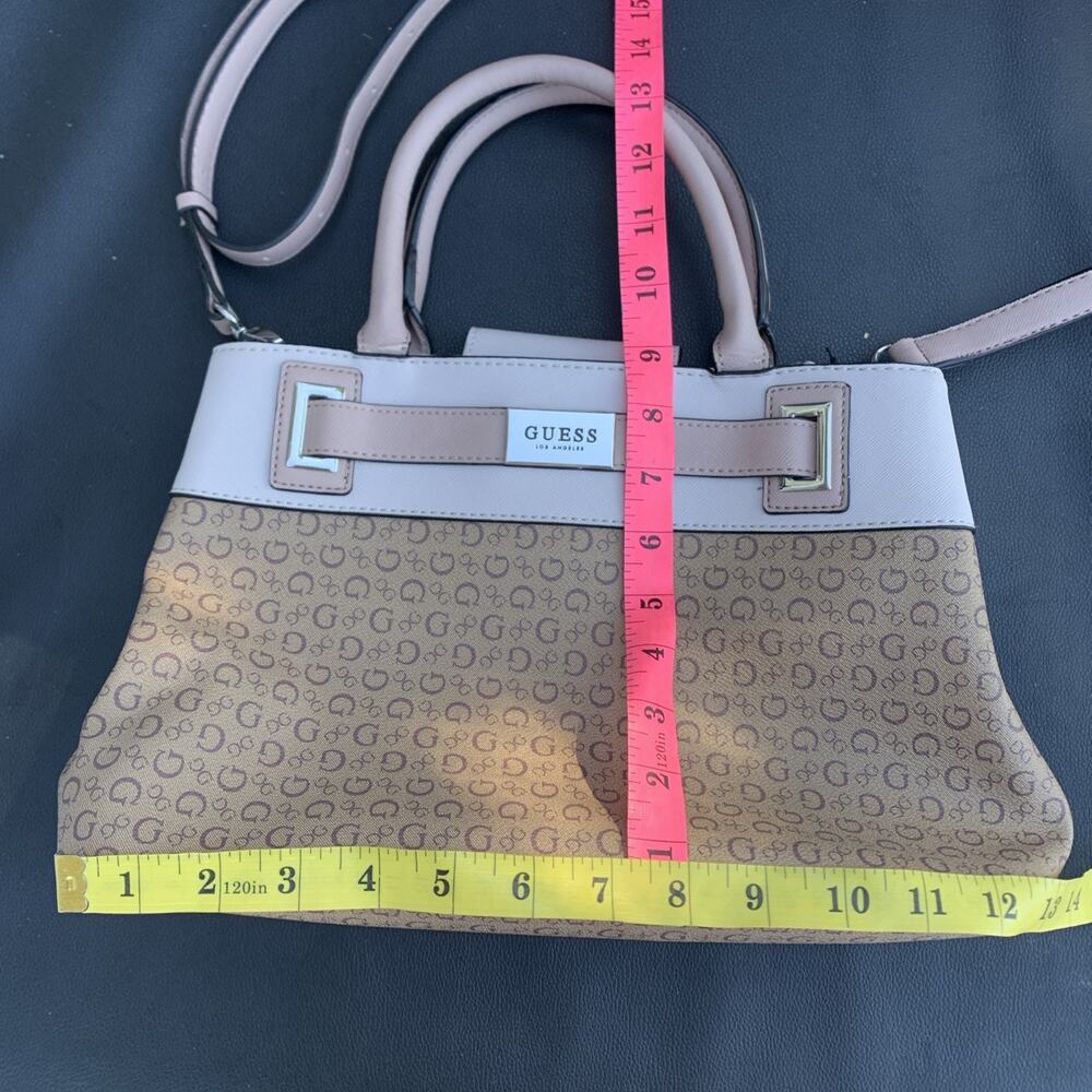 Guess Logo Bag Beige And Brown - Picture 11 of 12